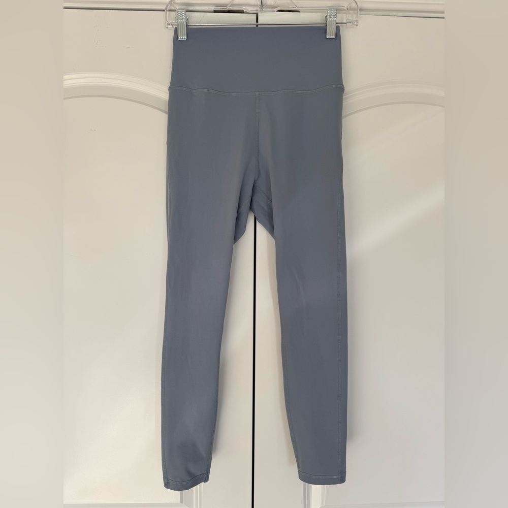 Blue High Waisted Leggings EUC Full Length Blue Athletic Activ… - Picture 2 of 9